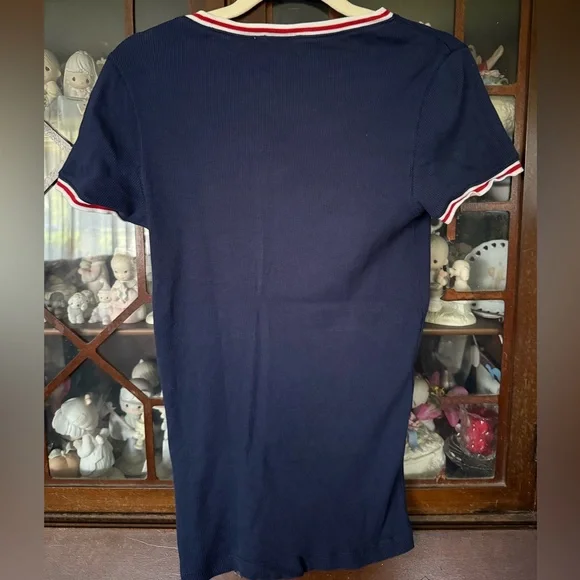 Ralph Lauren Polo Navy Shirt with Red and White Accents - Picture 2 of 6